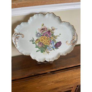 Vintage Limoges Porcelain Ruffled Large Platter